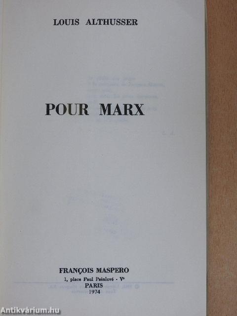 Pour Marx