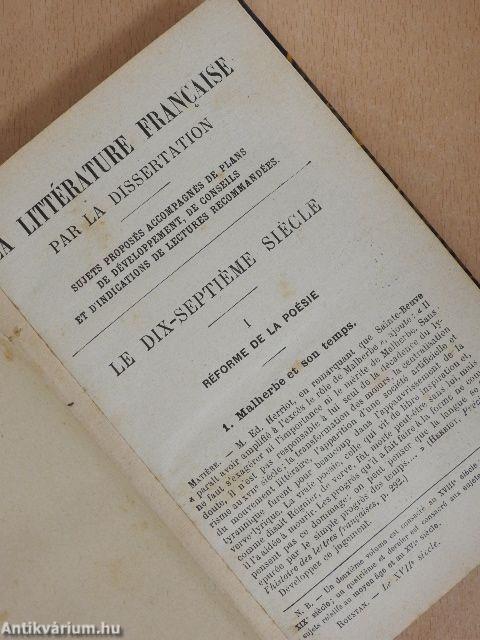 La littérature francaise par la dissertation I.