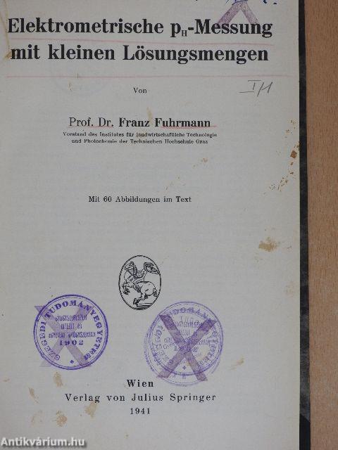 Elektrometrische Ph-Messung mit kleinen Lösungsmengen