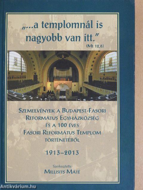 "...a templomnál is nagyobb van itt." (Mt 12,6)