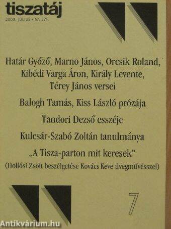 Tiszatáj 2003. július