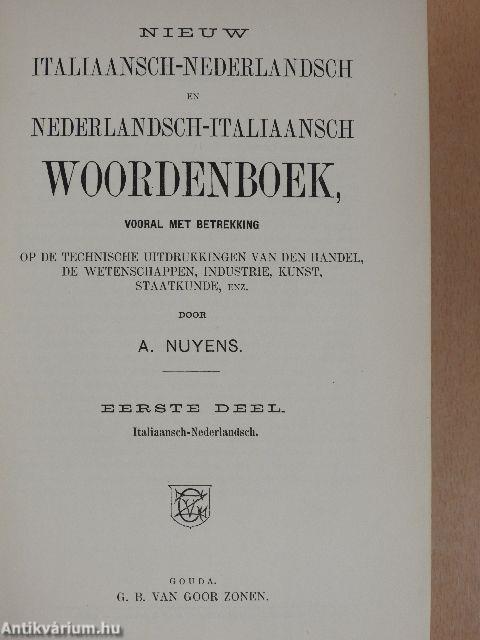 Nuovo Dizionario Italiano-Olandese e Olandese-Italiano I-II.