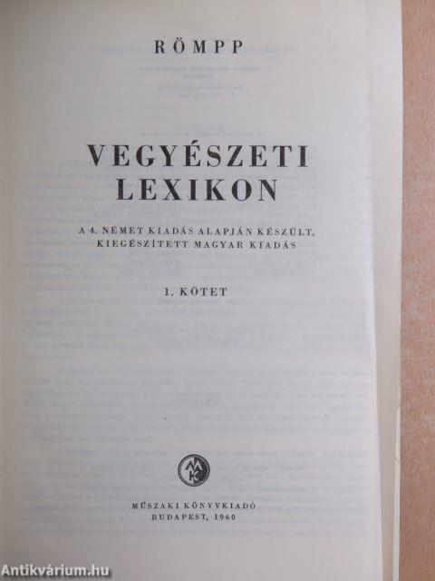 Römpp Vegyészeti Lexikon 1-3.