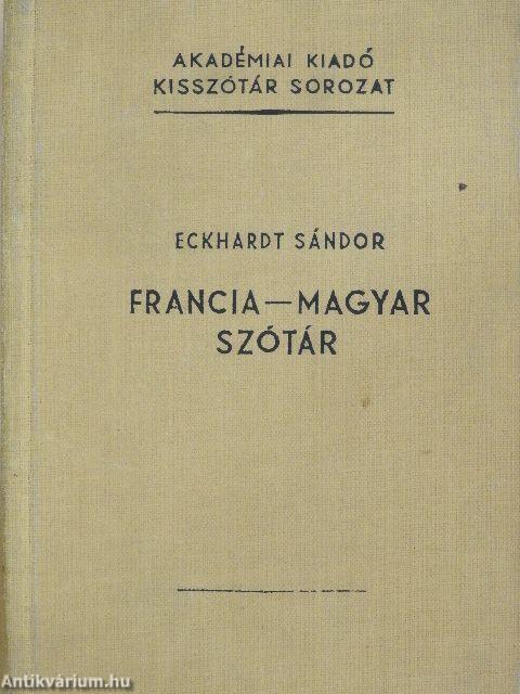 Francia-magyar szótár (Dr. Castiglione László könyvtárából)