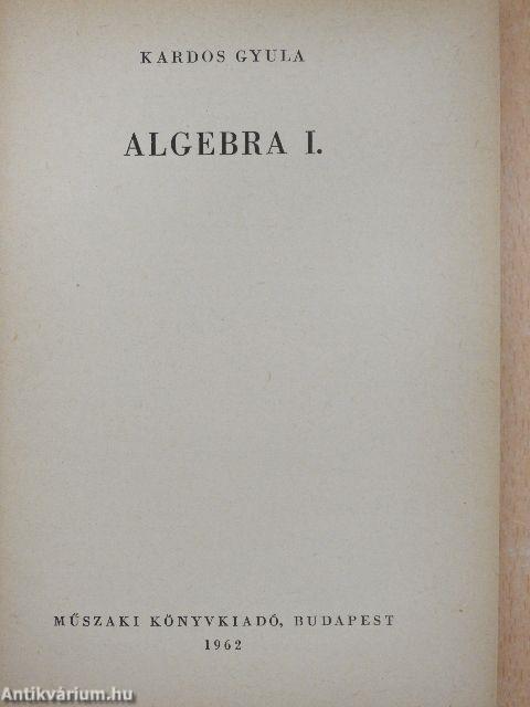 Algebra I-II.