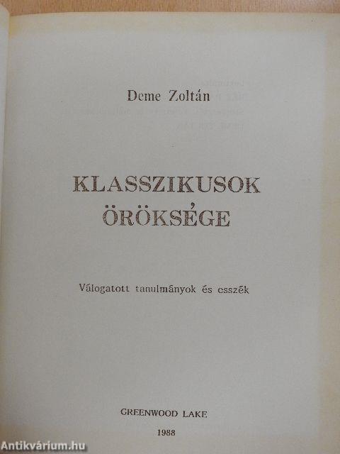 Klasszikusok öröksége