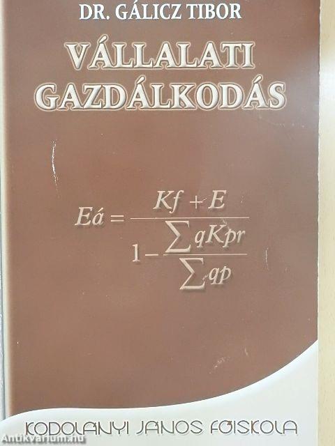 Vállalati gazdálkodás