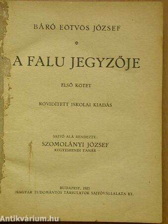 A falu jegyzője I-II.