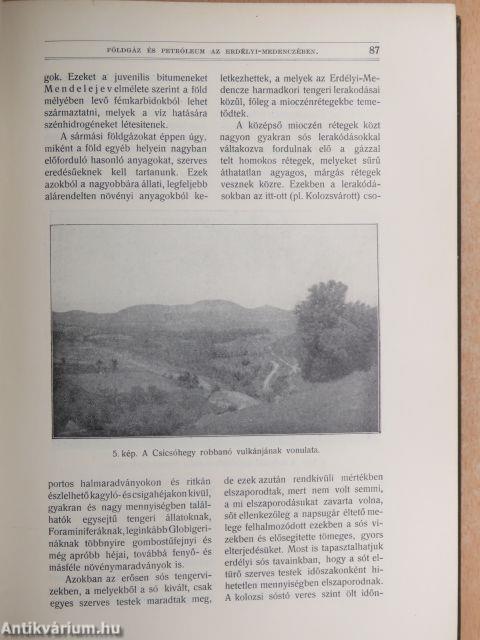 Természettudományi Közlöny 1911. január-december/Pótfüzetek a Természettudományi Közlönyhöz 1911. január-december