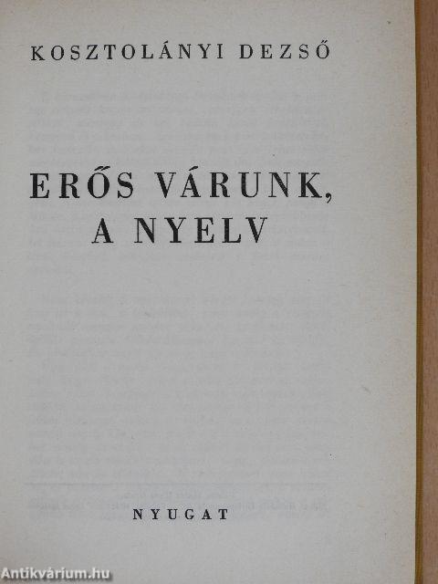 Erős várunk, a nyelv