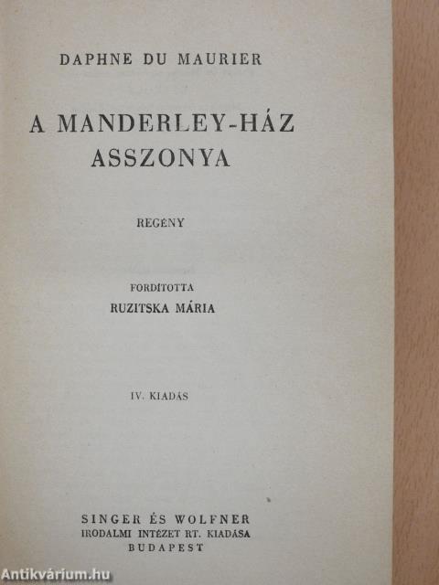 A Manderley-ház asszonya