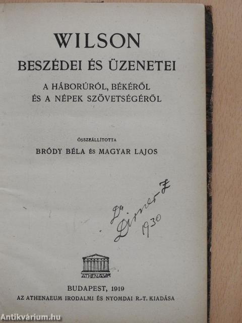 Wilson beszédei és üzenetei