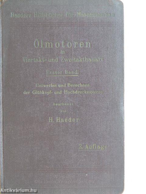 Ölmotoren in Viertakt- und Zweitaktbauart I. (töredék)