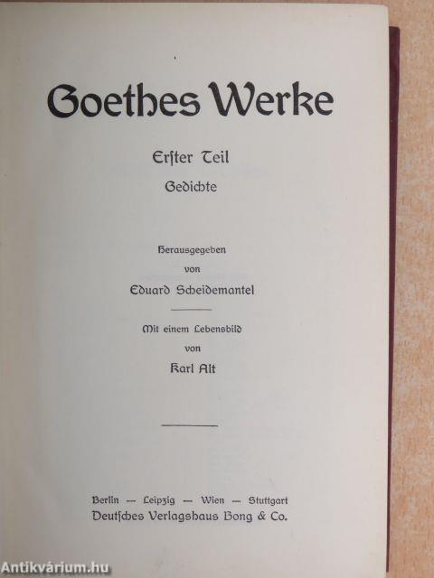 Goethes Werke 1-2. (gótbetűs)