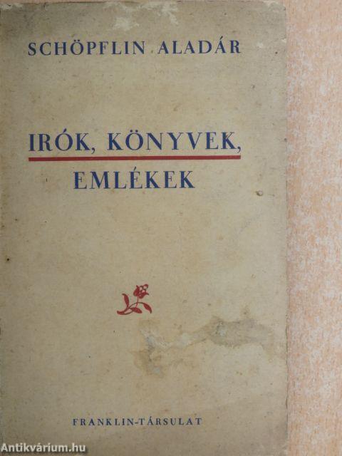 Írók, könyvek, emlékek