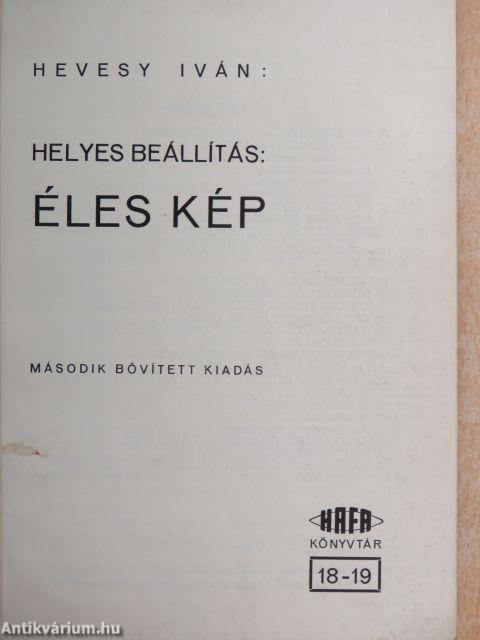 Helyes beállítás: Éles kép