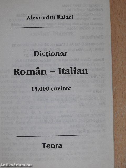 Dictionar Italian-Roman si Roman-Italian