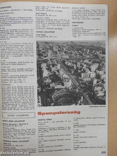 Az IBUSZ 1973. évi külföldi utazásainak programja