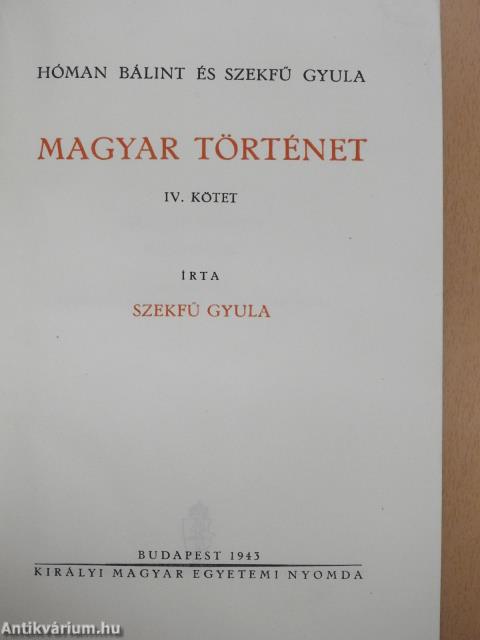 Magyar történet IV.