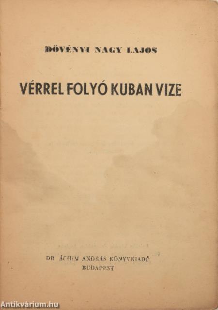 Vérrel folyó Kuban vize