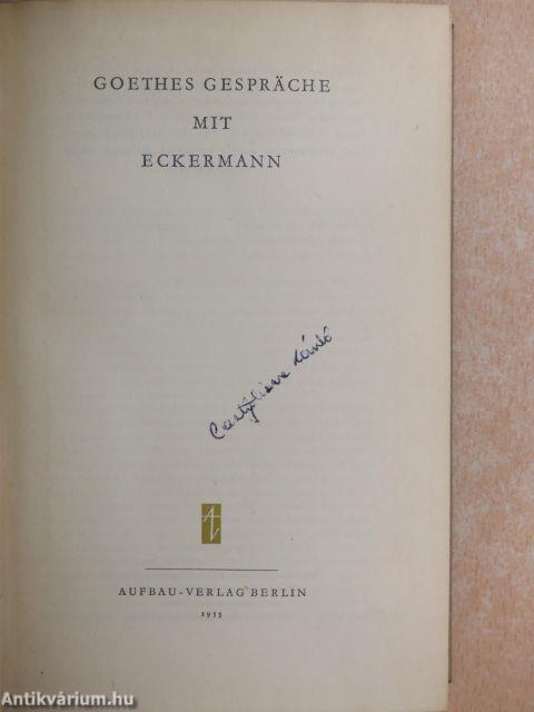 Goethes Gespräche mit Eckermann (Dr. Castiglione László könyvtárából)