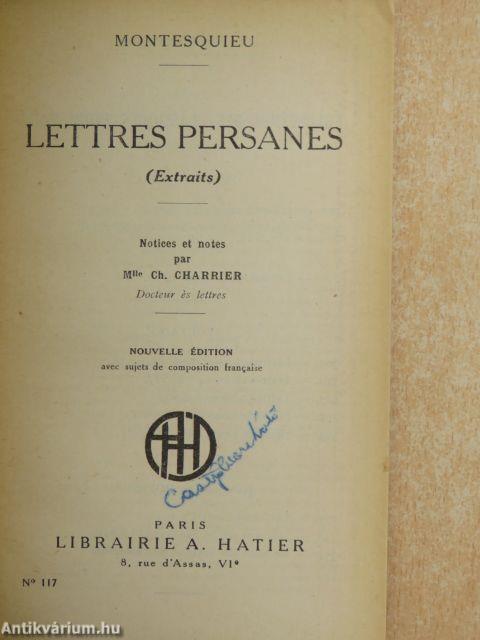 Lettres Persanes (Dr. Castiglione László könyvtárából)