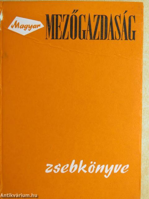 Magyar Mezőgazdaság zsebkönyve 1970