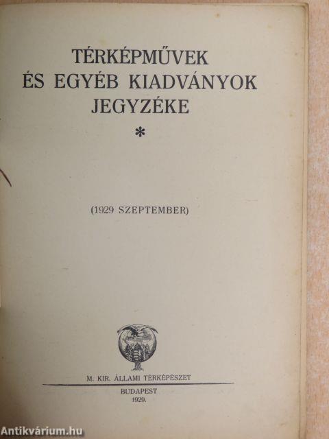 Térképművek és egyéb kiadványok jegyzéke