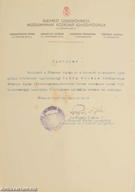 Levelek Sárdy Brutushoz - 5 db