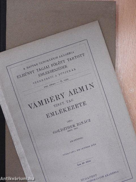 Nyelvészeti észrevételek Vámbéry Ármin A magyarok eredete cz. munkájára.