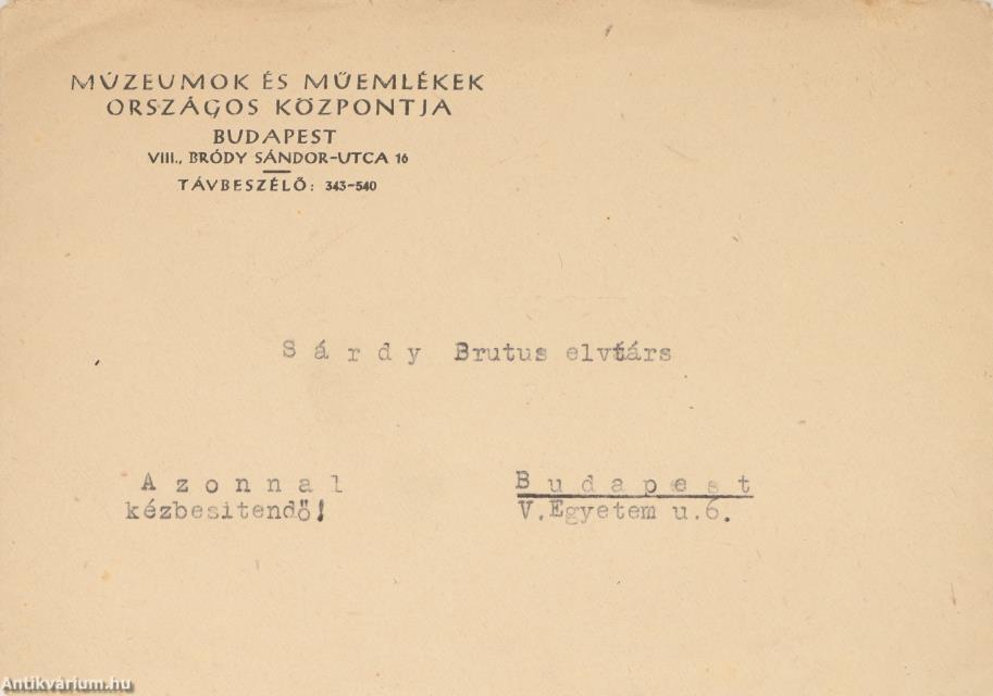 Levelek Sárdy Brutushoz - 5 db