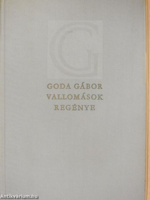 Vallomások regénye (dedikált példány)