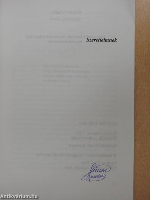 Szeretetközelben (aláírt példány)