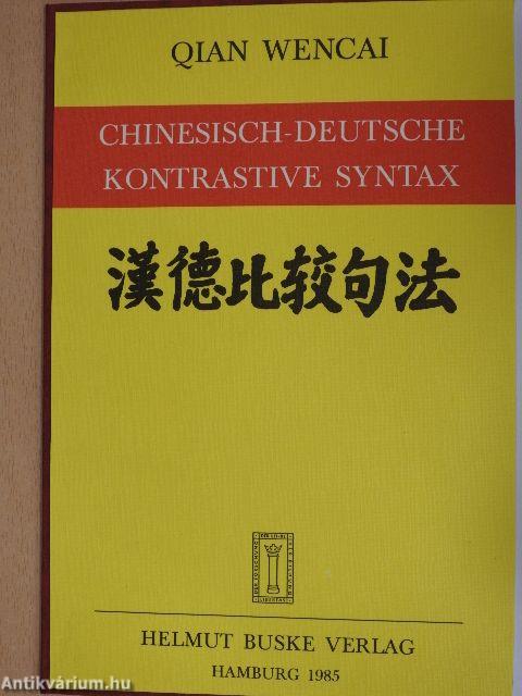 Chinesisch-Deutsche Kontrastive Syntax