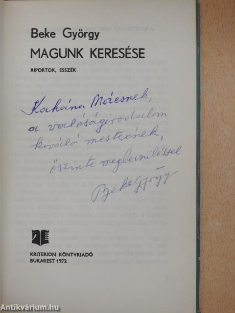 Magunk keresése (dedikált példány)