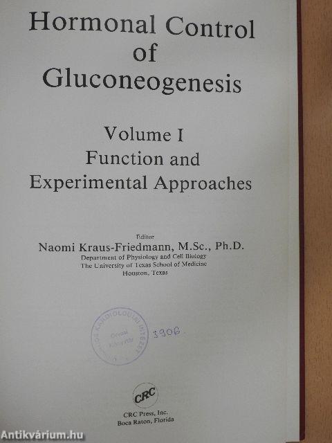 Hormonal Control of Gluconeogenesis I-III.