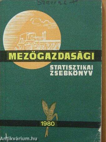 Mezőgazdasági Statisztikai Zsebkönyv 1980