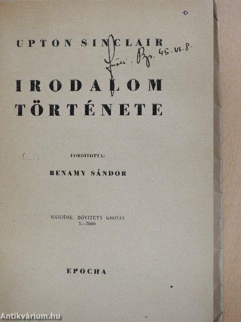 Irodalom története