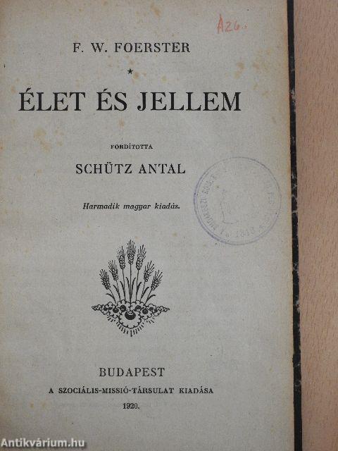 Élet és jellem