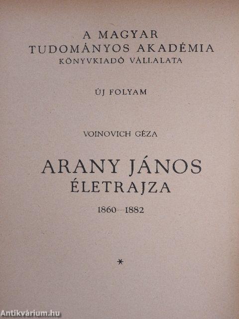 Arany János életrajza III.