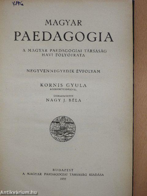 Magyar Paedagogia 1935. január-december