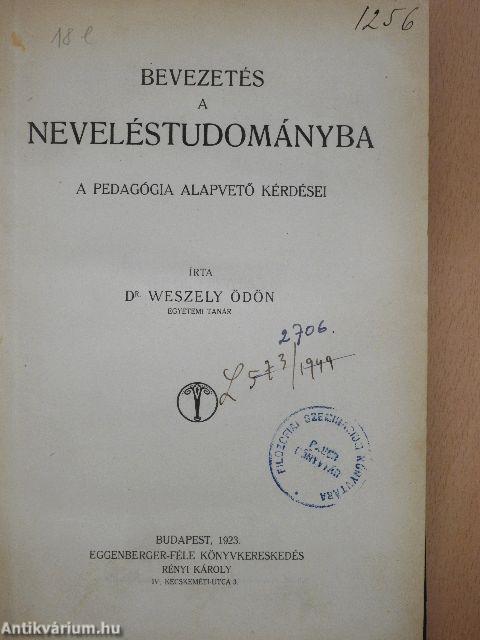 Bevezetés a neveléstudományba