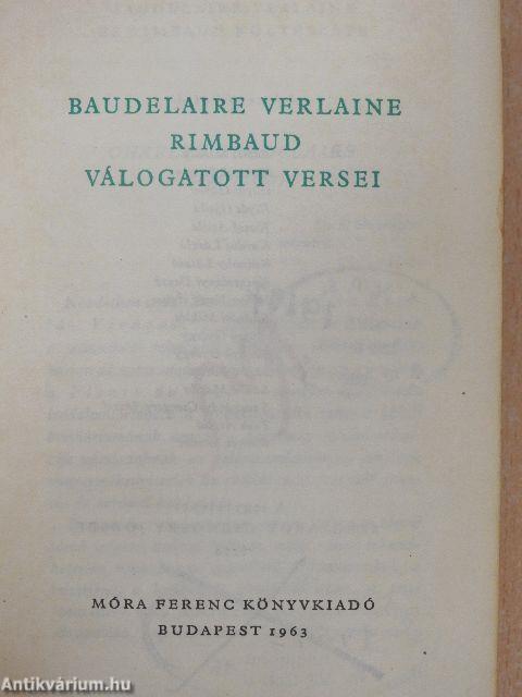 Baudelaire, Verlaine, Rimbaud válogatott versei 