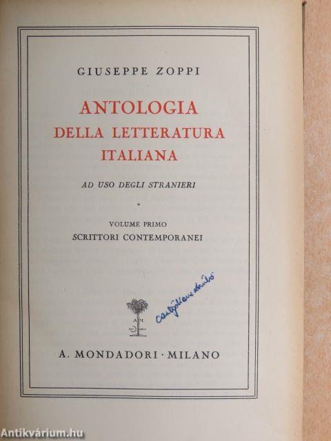 Antologia della letteratura Italiana I. (Dr. Castiglione László könyvtárából)