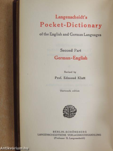 Langenscheidts Taschenwörterbuch der englischen und deutschen Sprache I-II.