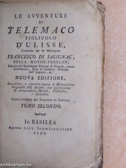 Le avventure di Telemaco figliuolo d'Ulisse II. (töredék)