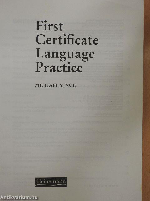 First Certificate Language Practice