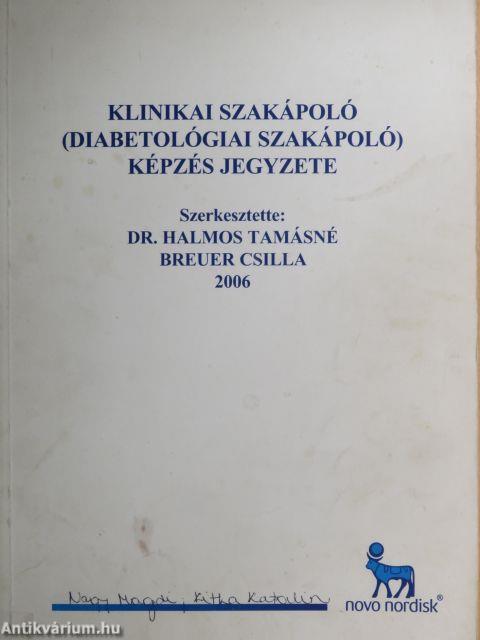 Klinikai szakápoló (diabetológiai szakápoló) képzés jegyzete