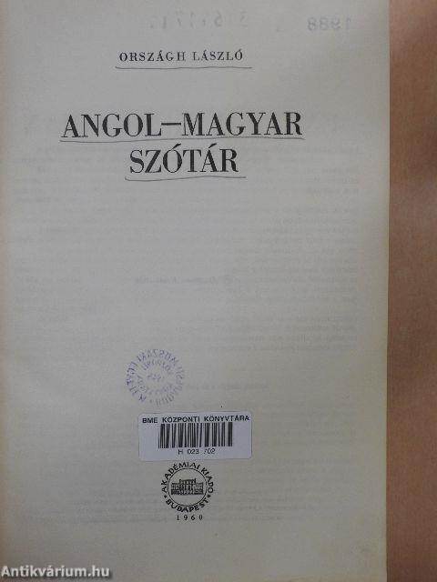 Angol-magyar szótár