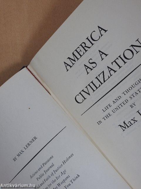 America as a Civilization